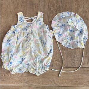 First Impressions Pastel Floral Infant Romper Size 18 Months